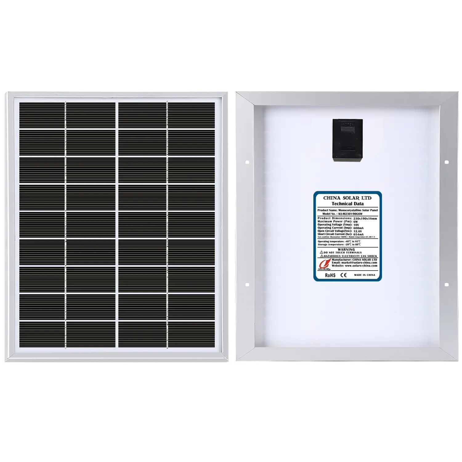 paneles solares 6W