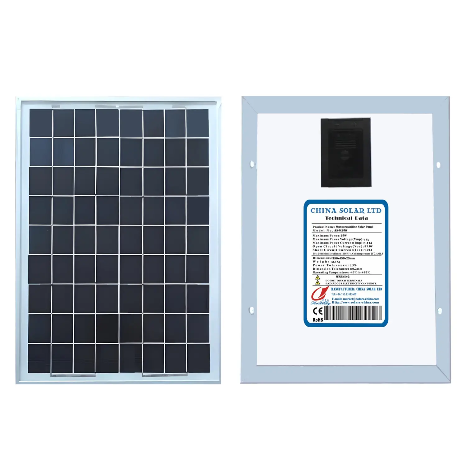 paneles solares 25W