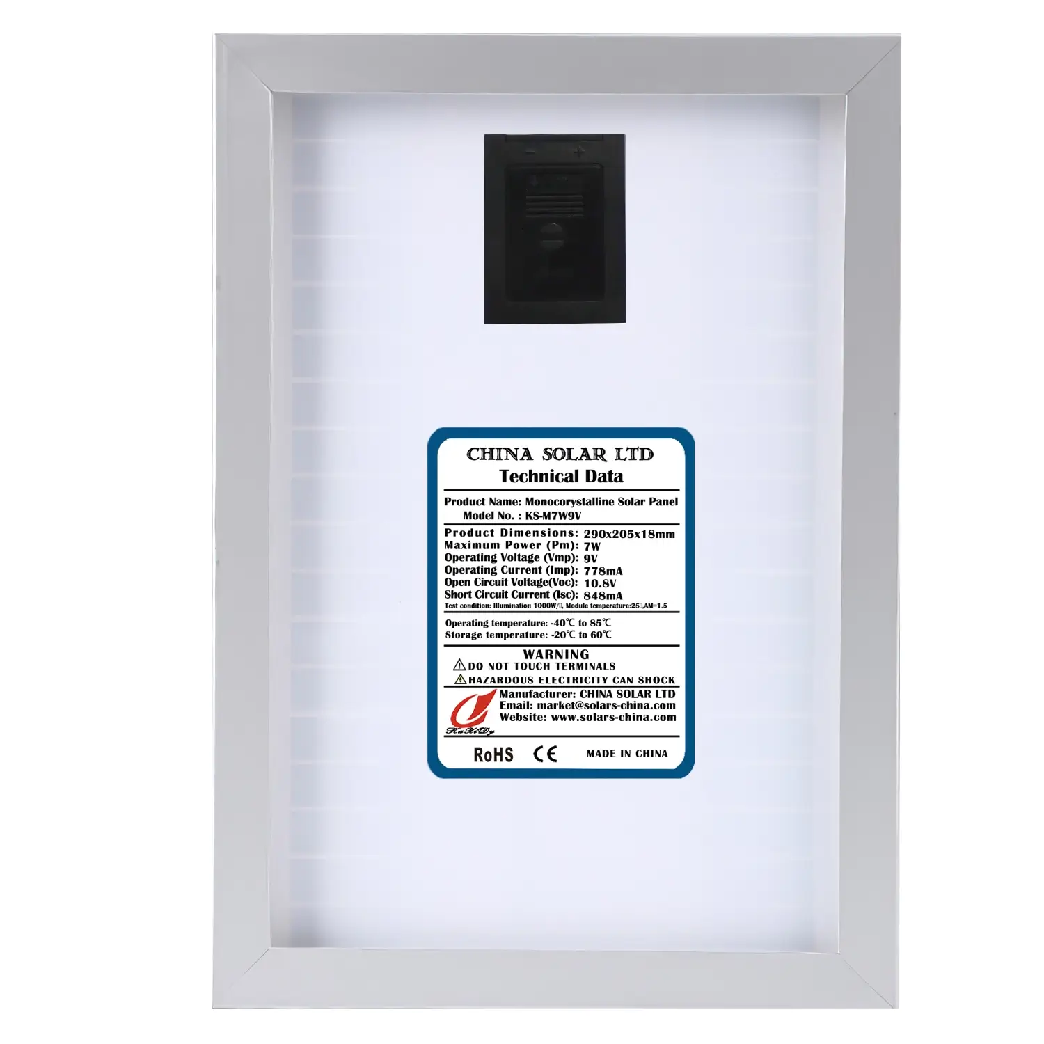 paneles solares 7W