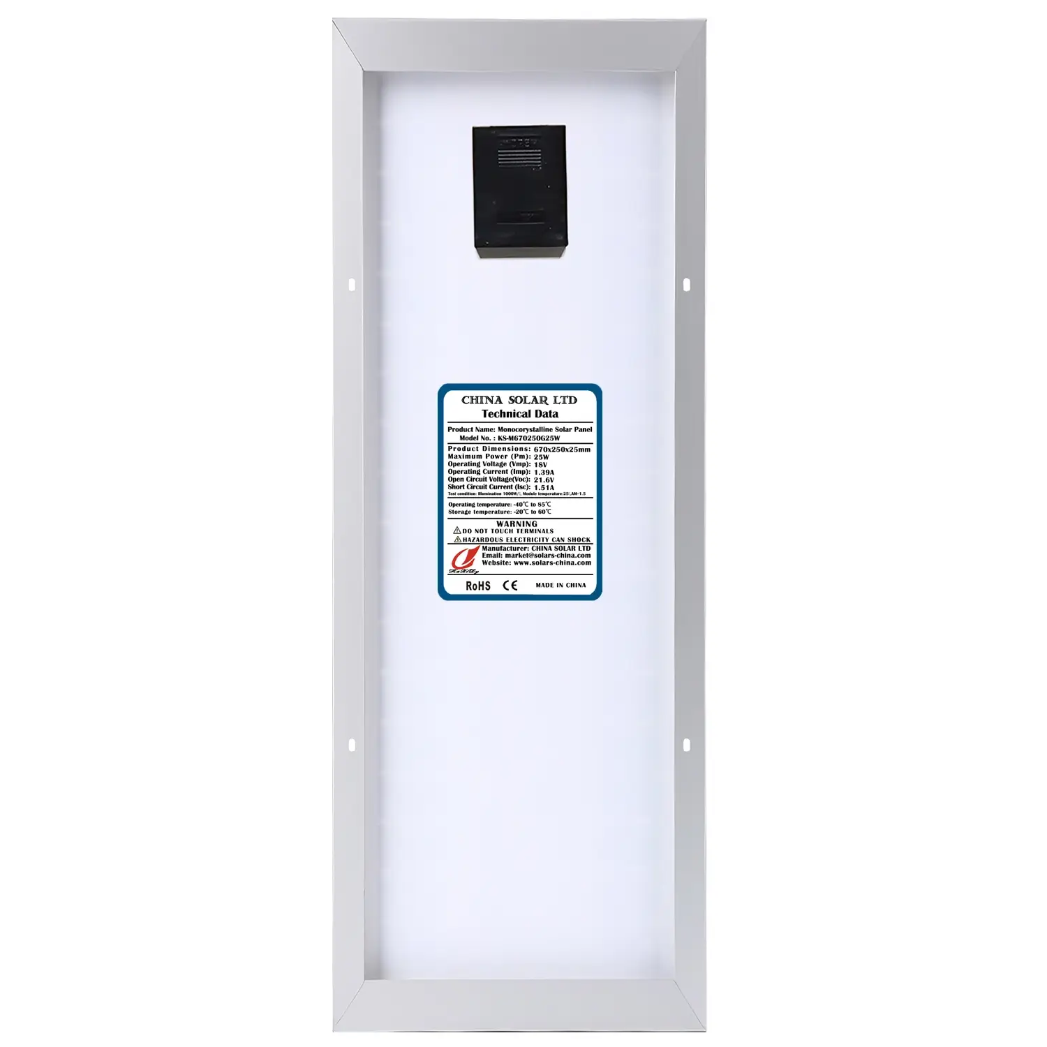 paneles solares 25W
