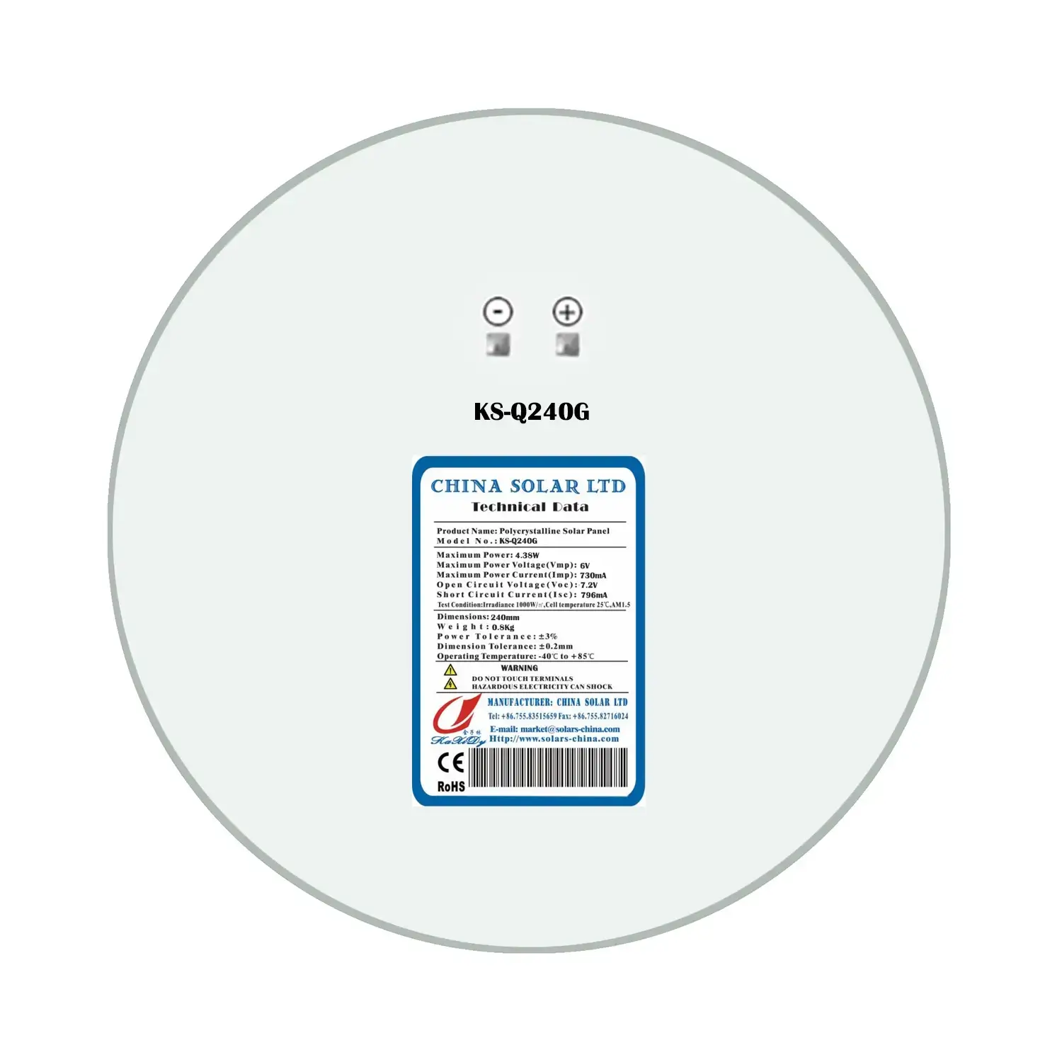 6W Paneles fotovoltaicos circulaire