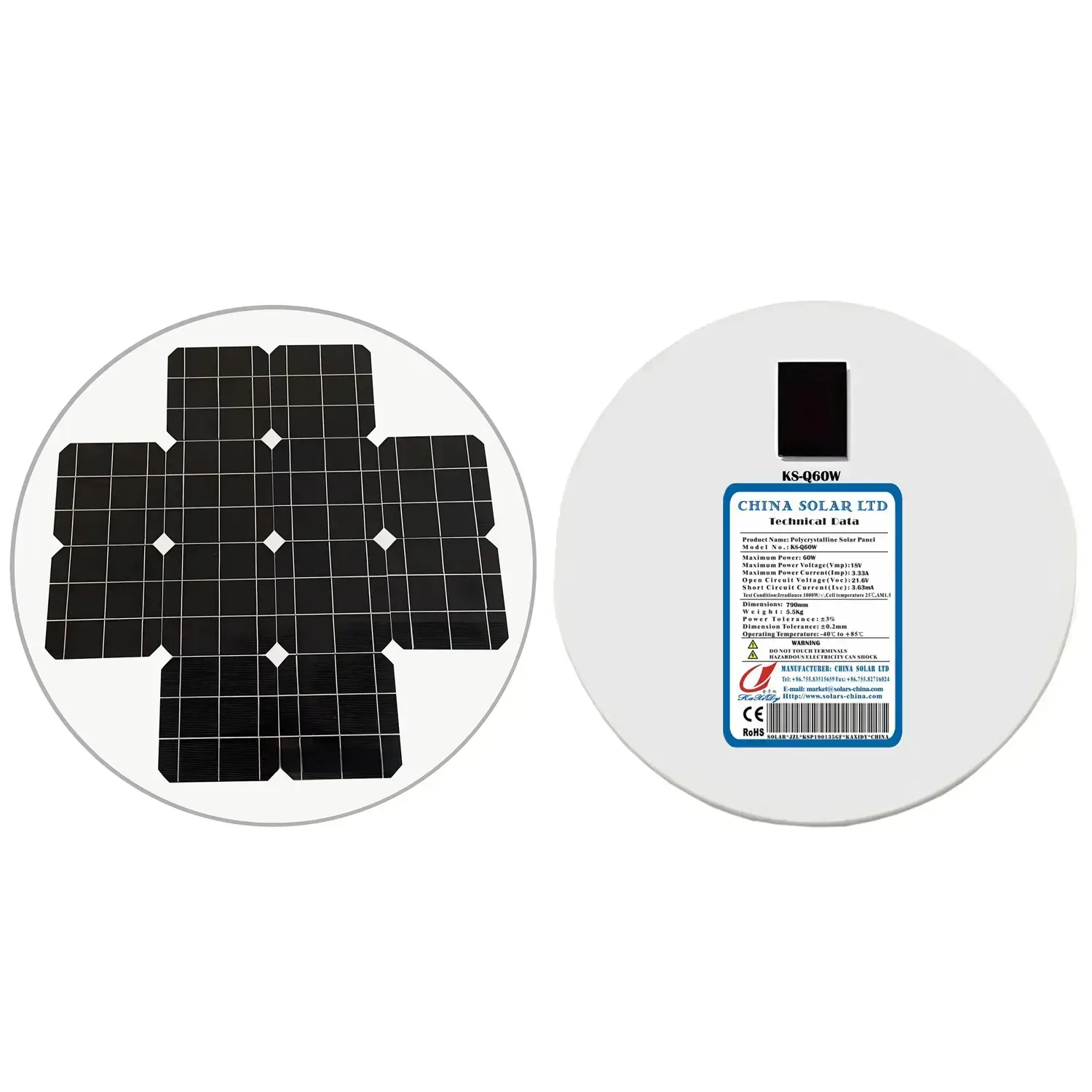 paneles solares circulare 60W